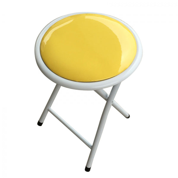 Sgabello Pieghevole da Campeggio Slim Ø30x45 h cm in Acciaio Giallo prezzo