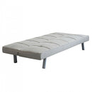 Divano Letto Aaron 178x80x71 cm in Tessuto Grigio chiaro-3