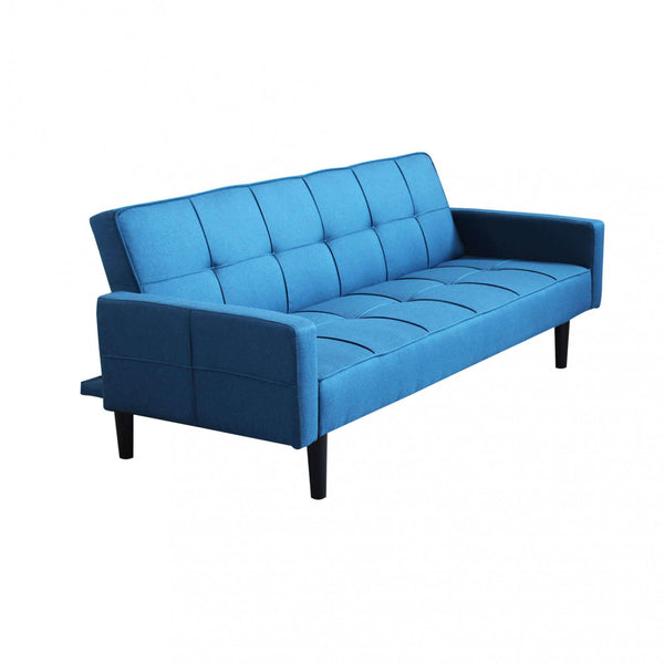 Divano Letto Anson 194x83x74 cm in Tessuto Blu melange online