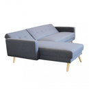 Divano Letto Arthur 176x84x84 cm in Tessuto Grigio scuro-2