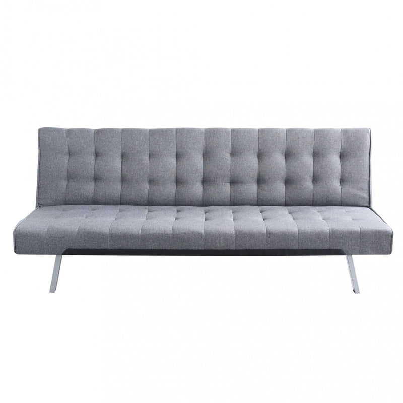 Divano Letto Barry 178x80x71 cm in Tessuto Grigio scuro-4