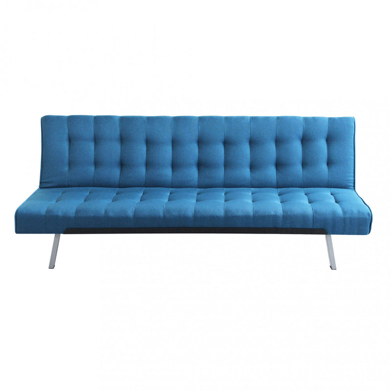 Divano Letto Barry 178x80x71 cm in Tessuto Blu melange-4