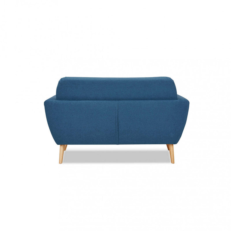 Divano 2 Posti Burton 147x79x86 h cm in Tessuto Blu-6