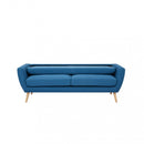 Divano 3 Posti Burton 193x79x86 h cm in Tessuto Blu-5