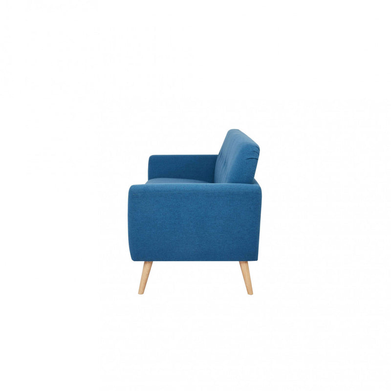 Divano 3 Posti Burton 193x79x86 h cm in Tessuto Blu-6