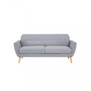 Divano 3 Posti Burton 193x79x86 h cm in Tessuto Grigio chiaro-2