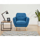 Poltrona Burton 84x79x86 h cm in Tessuto Blu-4