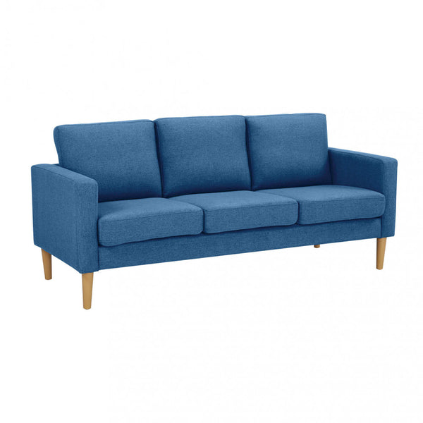 Divano 3 Posti Ramsey 180x73x82 h cm in Tessuto Blu online