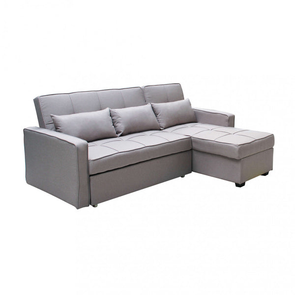 Divano Letto Cedric 208x87/145x88 cm  in Tessuto Grigio online