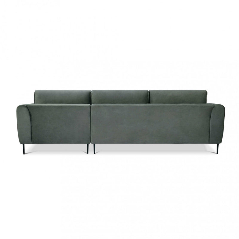 Divano con Chaise Longue Gregory in Tessuto Grigio-4