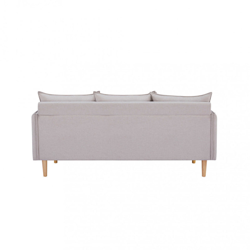 Divano 3 Posti Florin 188x84x51 h cm in Tessuto Beige-4