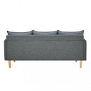 Divano 3 Posti Florin 188x84x51 h cm in Tessuto Grigio scuro-4