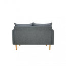 Divano 2 Posti Florin 130x84x51 h cm in Tessuto Grigio scuro-4