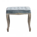 Sgabello Marly 50x36x47 h cm in Velluto Grigio-2