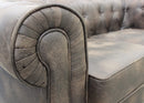 Divano 2 Posti Chesterfield 152x74x82 h cm in Similpelle Marrone-5