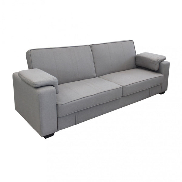 online Divano Letto Darell 228x85x89 cm in Tessuto Grigio chiaro