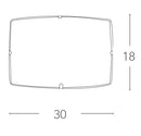 Applique Rettangolare Moderna Vetro Satinato decoro Inciso Lampada Led 12 watt Luce Naturale Ambiente I-ALEXIA/AP-4