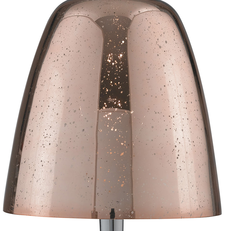 Lume Metallo Vetro Galvanico Cromo Bronzo Lampada da Tavolo Moderna E27 Ambiente I-ARES-L1-3