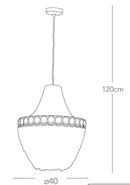 Lampadario Sospeso Pendagli Acrilico Metallo Interno Classico E27 Ambiente I-BOLERO/S40-2