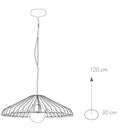 Lampadario a Sospensione paralume Legno Nero Rustico E27 Ambiente I-CALDER-S30-4