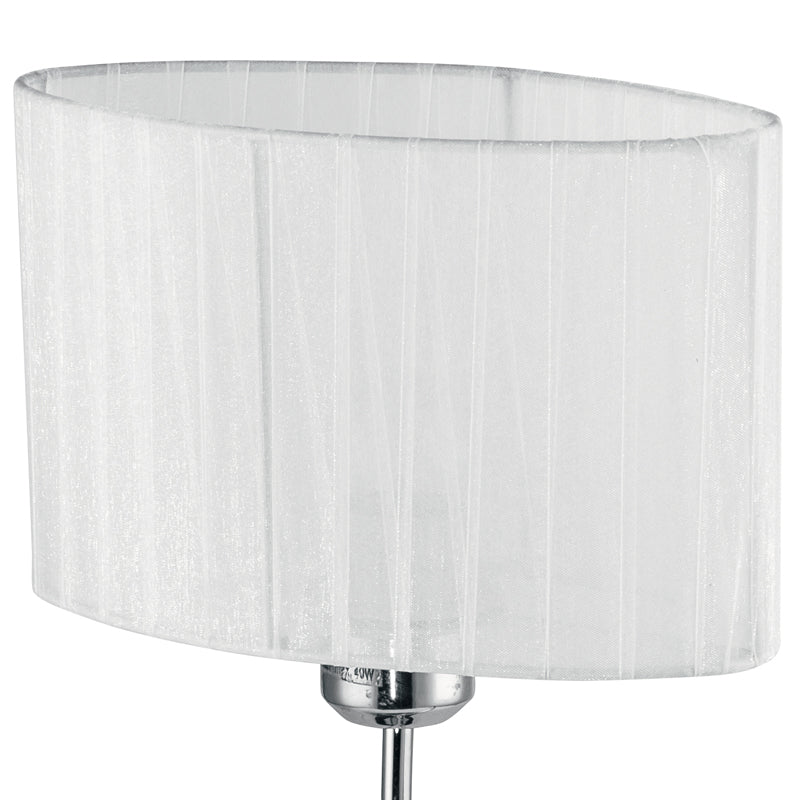 Lampada da Tavolo Moderna Ramo Metallo paralume Organza Bianca E27 Ambiente I-DELUXE/L-2