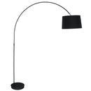 Lampada Arco Paralume Tessuto Nero Metallo Nero Piantane Moderna E27 Ambiente I-DREAM/PT-1