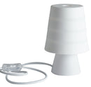 Lampada da Tavolo Bianco paralume Gomma Morbido E14 Ambiente I-DRUM/L-1