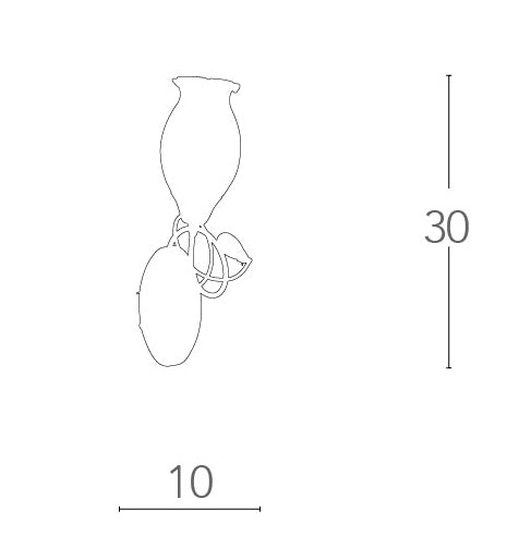 Applique Una Luce Metallo Cromo Cristalli K9 paralumi Vetro Lampada Classica E14 Ambiente I-ELY/AP1-4