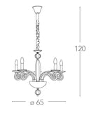 Lampadario Cristallo Finiture Oro Interni Classici E14 Ambiente I-EPOQUE/5-4