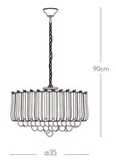 Lampadario Sospensione Metallo Sfere Acrilico Interno Moderno E27 Ambiente I-FRANKLYN-S3-4