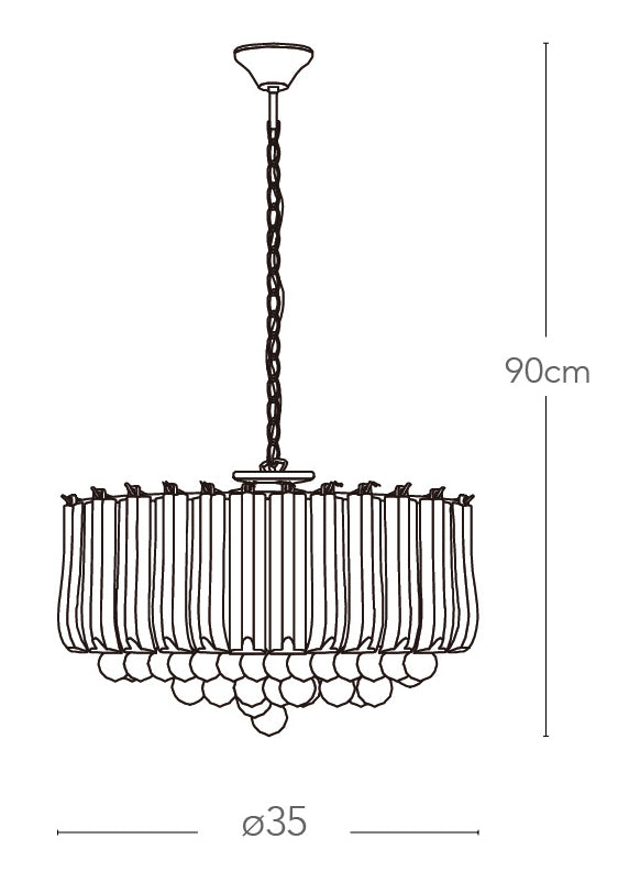 Lampadario Sospensione Metallo Sfere Acrilico Interno Moderno E27 Ambiente I-FRANKLYN-S3-4