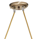 Sospensione Biliardo Metallo Bronzo diffusori Vetro Lampadario Moderno E27 Ambiente I-HALLEY/2 BR-2