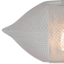 Lampadario Sospeso Moderno Rete Metallo Bianco Sospensione Interni E27 Ambiente I-HAREM-S40-3