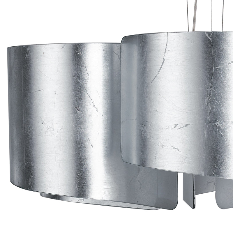 Lampadario Silver Moderno Vetro Alluminio Sospensione E27 Ambiente I-IMAGINE-S5-3