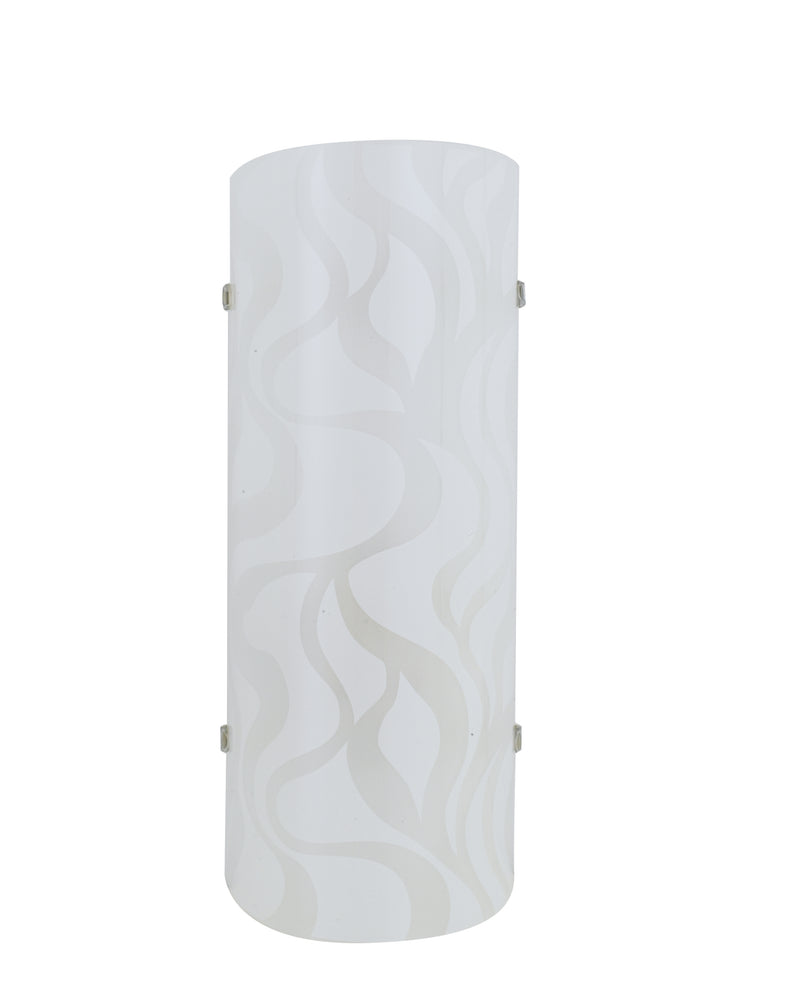 Applique Moderna Disegno Onde Vetro Bianco Lampada da Parete Led 8 watt Luce Naturale Ambiente I-JASMINE/AP26-1