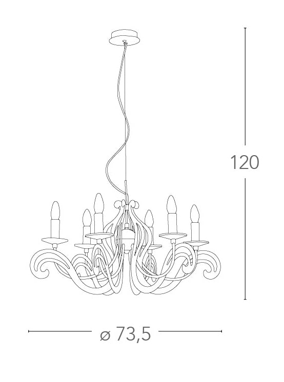 Lampadario Metallo Oro Goffrato Cristallo K9 Moderno E14 Ambiente I-KLIMT/6-4