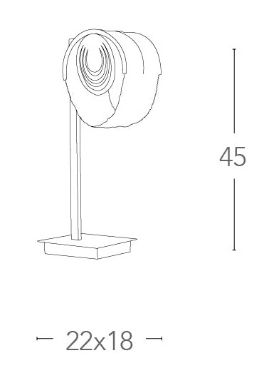 Lumetto decoro Fasce di Cristalli K9 struttura Metallo Cromo Lampada d Tavolo G9 Ambiente I-LYRICA/L1-2