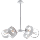 Lampadario sospeso Anelli Orientabili Metallo Bianco Silver Moderno Interni E14 Ambiente I-OLYMPIC-S6-1