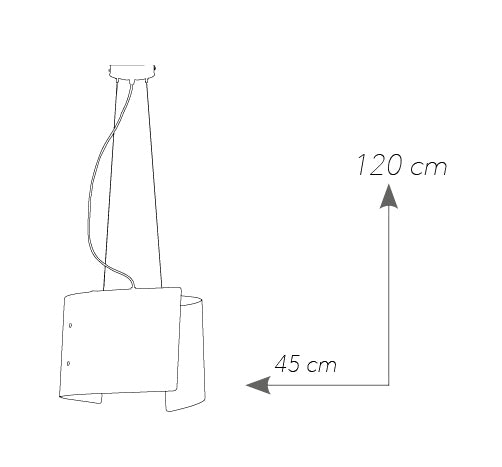 Lampadario Sospeso Moderno Vetro Disegno Astratto Interno E27 Ambiente I-PROJECT/S45-4