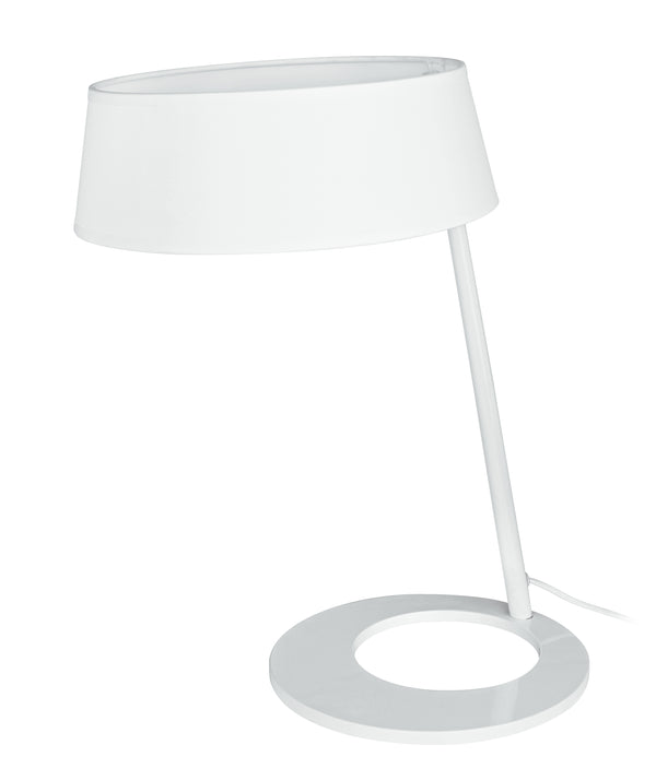 prezzo Lume Paralume Bianco Metallo Bianco Base Anello Lampada Moderna E27