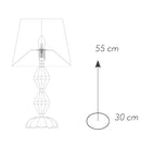 Lumetto Classico Finiture Oro Cristallo paralume Tessuto Lampada da Tavolo E14 Ambiente I-RIFLESSO/L1-4