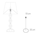 Lampada da Tavolo Finitura Cromo Cristallo paralume Tessuto Classica E27 Ambiente I-RIFLESSO/LG1-2