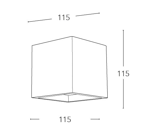 Applique Cubica Gesso Verniciabile Doppio Raggio di Luce Lampada da Parete G9 Intec I-RUBIK-AP-3