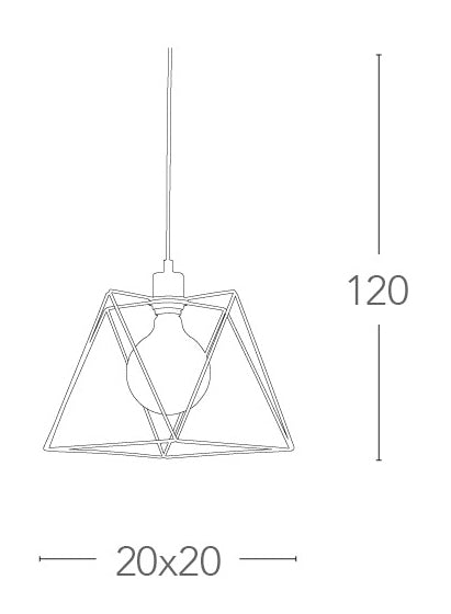 Sospensione Rustica Vintage paralume Metallo Lampadario Interno E27 Ambiente I-SANTANA-M-S1-4