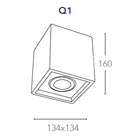 Faretto Cilindrico Orientabile Gesso Verniciabile Incasso Cartongesso GU10 Intec I-SPACE-R1-2