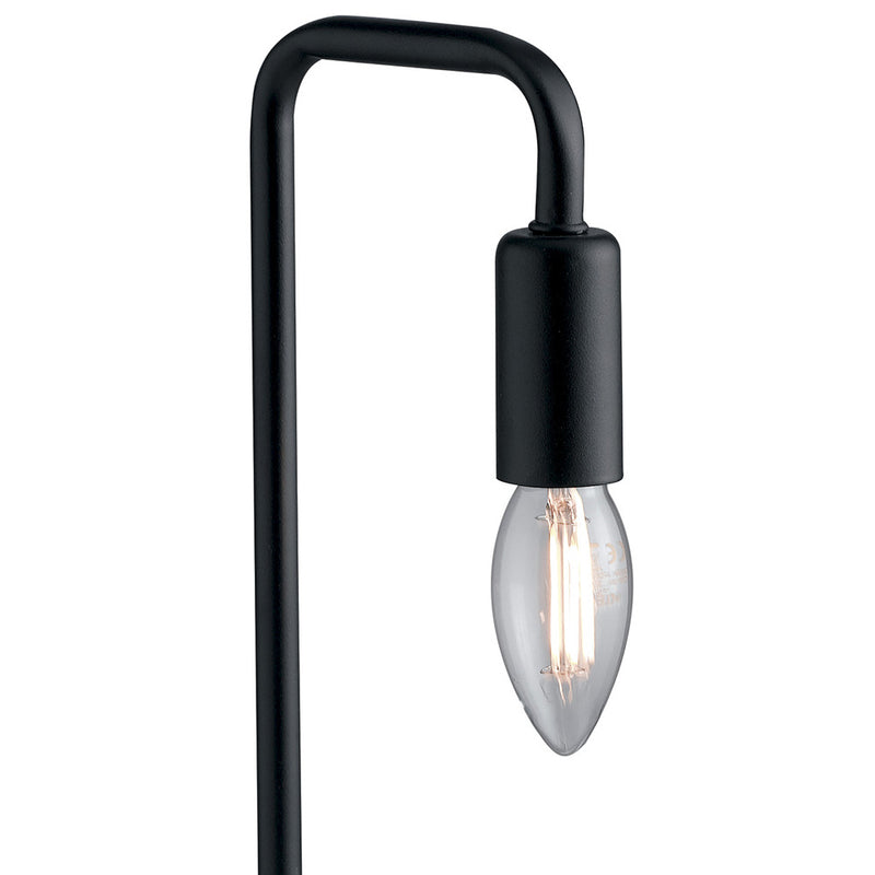 Lume Moderno Metallo Nero Base Legno Naturale Lampada da Scrivania Moderna E14 Ambiente I-SUSHI-L-3