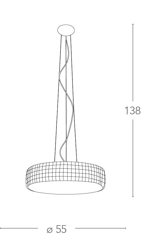 Lampadario Sospensione Circolare Cristalli K9 Diffusore Moderno G9 Ambiente I-TANGO/S55-4