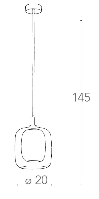 Sospensione Metallo Cromato Vetro Trasperente Retina in Rame Lampadario Moderno E27 Ambiente I-THESIS-S1-4