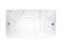 Applique Vetro Rettangolare Decoro Satinato Cerchi Moderna Led 18 watt Luce Naturale Ambiente I-UNIVERSE/AP3520-1