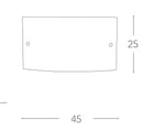 Applique decoro Satinato Cerchi Rettangolare Vetro Lampada Led 24 watt Luce Naturale Ambiente I-UNIVERSE/AP4525-3